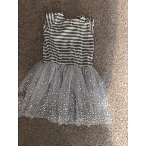 Pippa & Julie Dress 4T – Gray Stripe Top with Sparkle Tulle - Picture 2 of 2